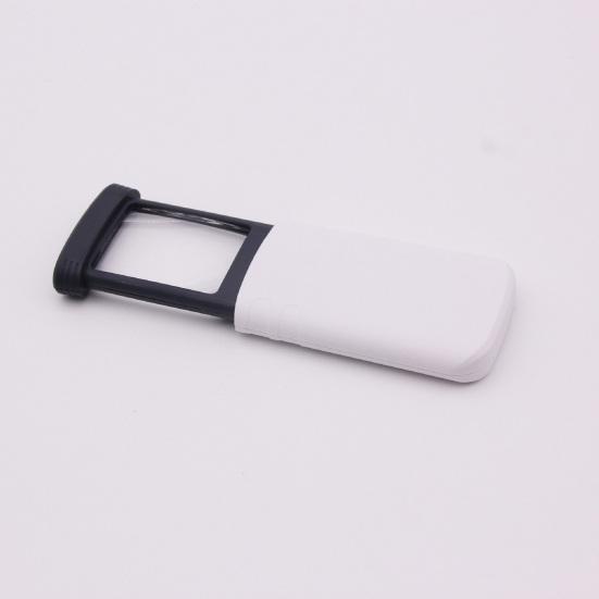 Magnifying Glass with LED Light Pull-Out Portable Magnifier Elderly Reading Pocket Loupe for Traveling