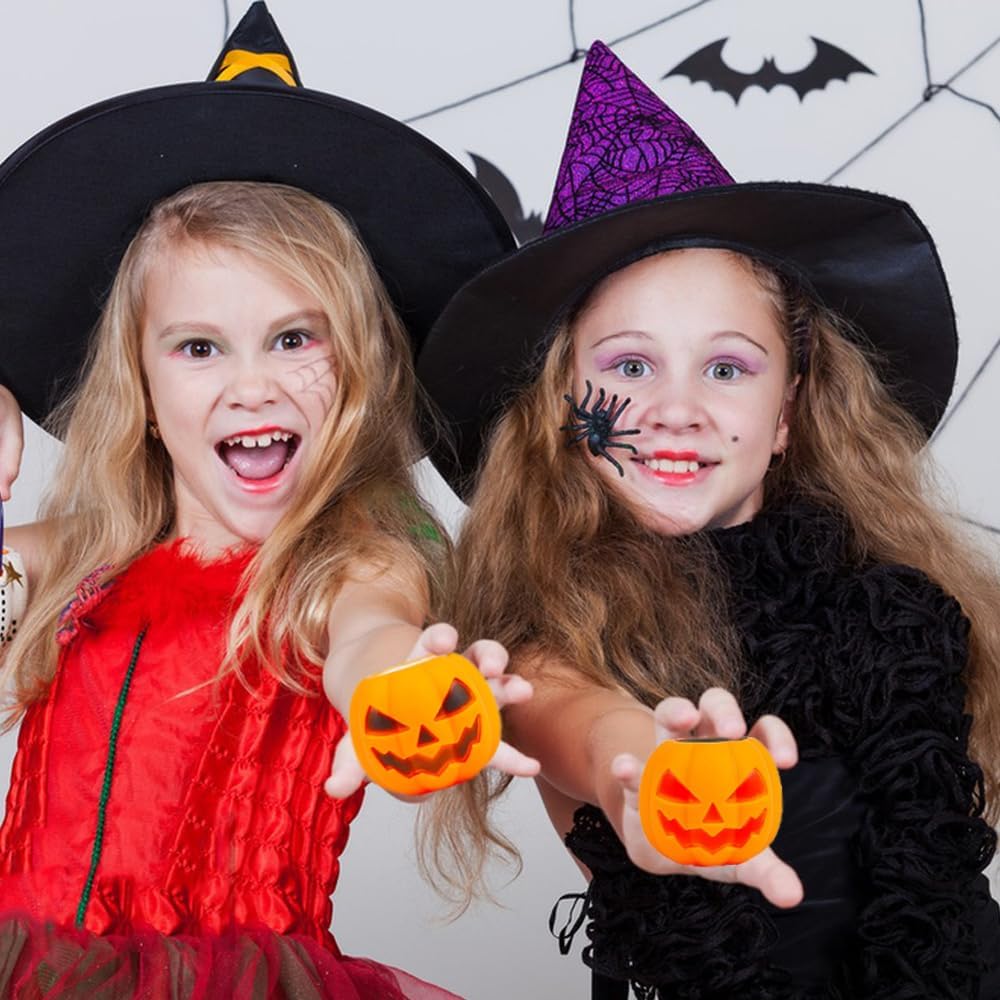 1/12Pcs Halloween Pumpkin Squeeze Cup Sensory Toys Stress Relief Pop Up Ghost Squeeze Ball Halloween Gifts For Kids Juguetes