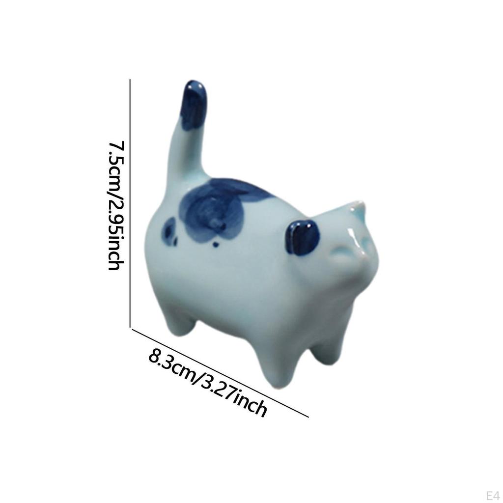 Handcrafted Cat Ornament for Tea Ceremony Kung Fu Pet Gift Desk Lovers