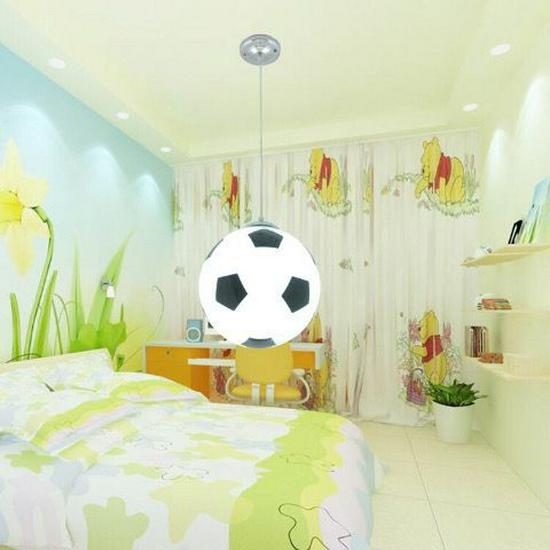 LED Football Ceiling Light - Round Pendant for Children s Rooms and Kindergartens 200mm