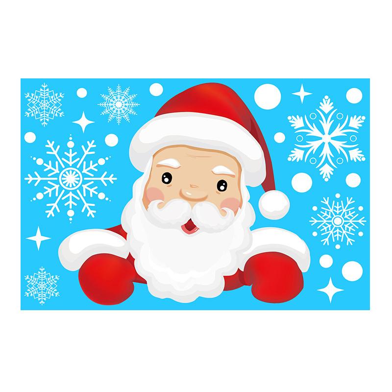 Window Christmas New Year Decorations, Santa Claus Christmas Stickers, Children's Room Snowflake Stickers, Winter Wall Sticker