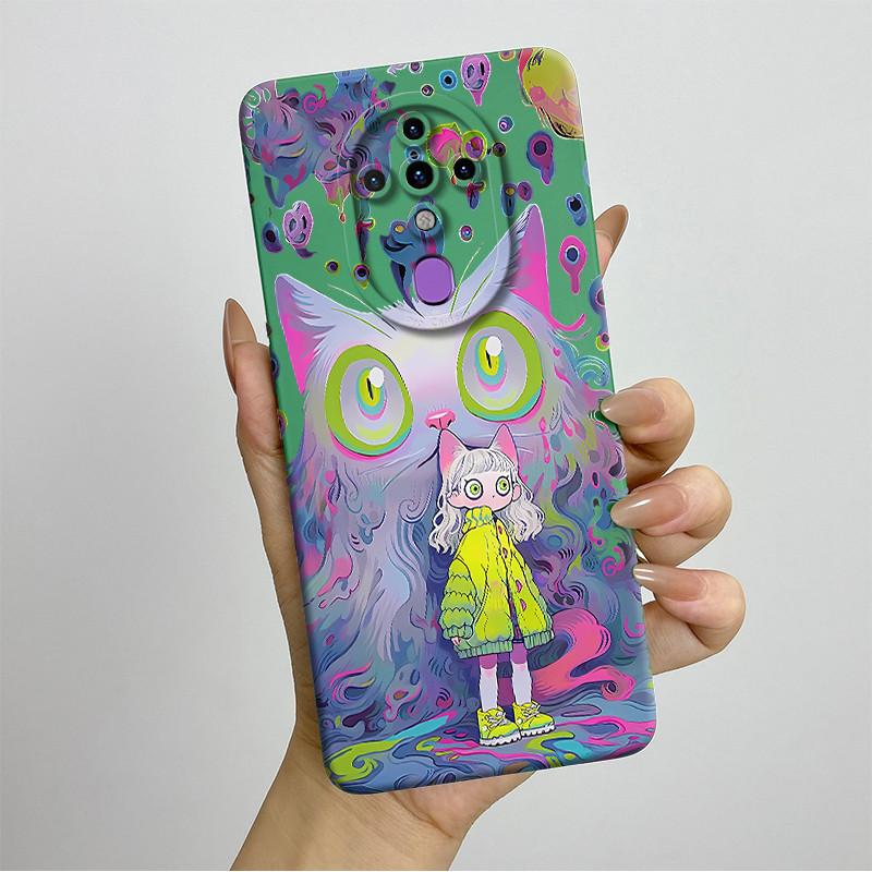 For Tecno Spark 6 KE7 Case Spark6 Silicone TPU Soft Phone Casing Sweet Painted Printed Shockproof Protective Back Cover