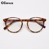 55868 Neue Runde Herren Brillenfassung Luxusmarke Transparente Computer Anti-Blaulicht Brillenfassungen Vintage Leopard Brillen