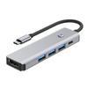 5 In 1 TYPE-C+USB3.0*1+USB2.0*2+HDMI+PD100W Interface Hub Adapter Dock for iPad