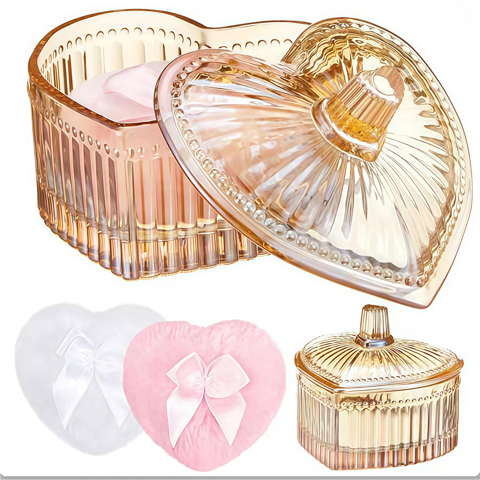 

Body Powder Puff And Container,Dusting Powder Jar With Makeup Puff,Large Dusting Powder For Women Body Puff One Size жовтий