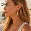 Versatile Skin Tone Earrings 1 Pair Women Earrings Starfish Shell