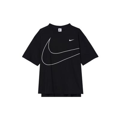 Swoosh Sportswear Locker Geschnittenes Weiches Rundhals Kurzarm T-Shirt Damen T-Shirt Schwarz HQ1581010
