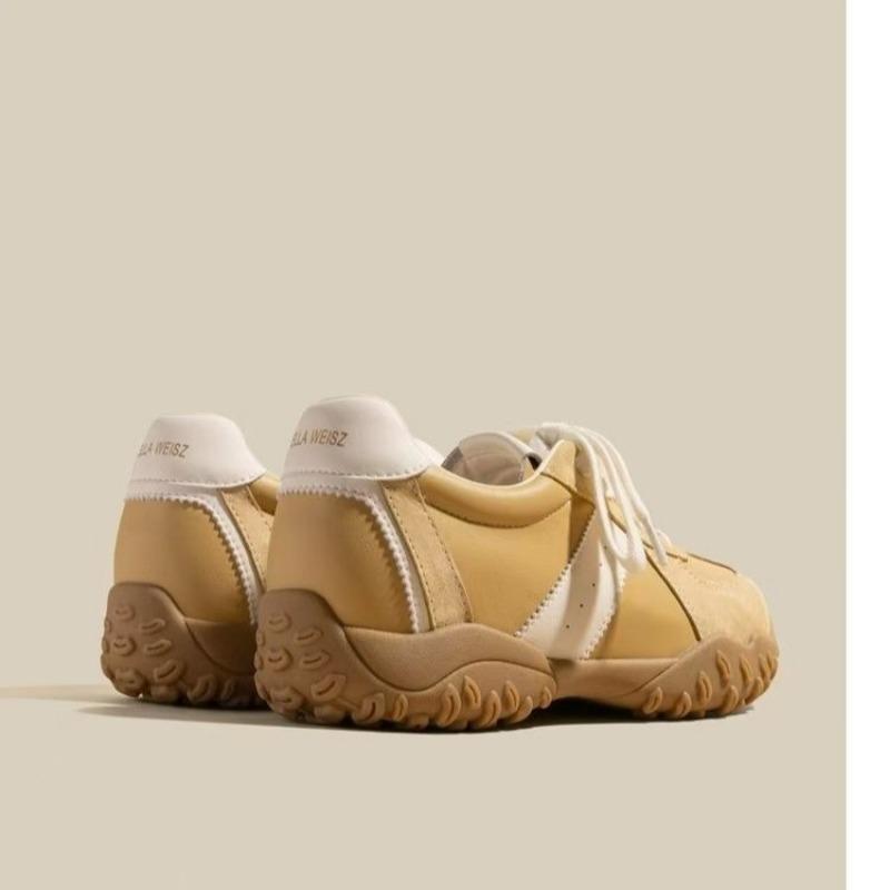 

Fashion 2025 Fashion Shoes Female Mixed Colors Women s Vulcanize Shoes Outdoor Women Sneakers Low Heel Daily Lace Up Ladies Casual Shoes 35 жёлтый