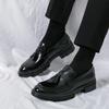 New Men's Shoes Summer British Men's Casual Leather Shoes Lazy One Pedal Retro Fringed Loafers Trendy Shoes