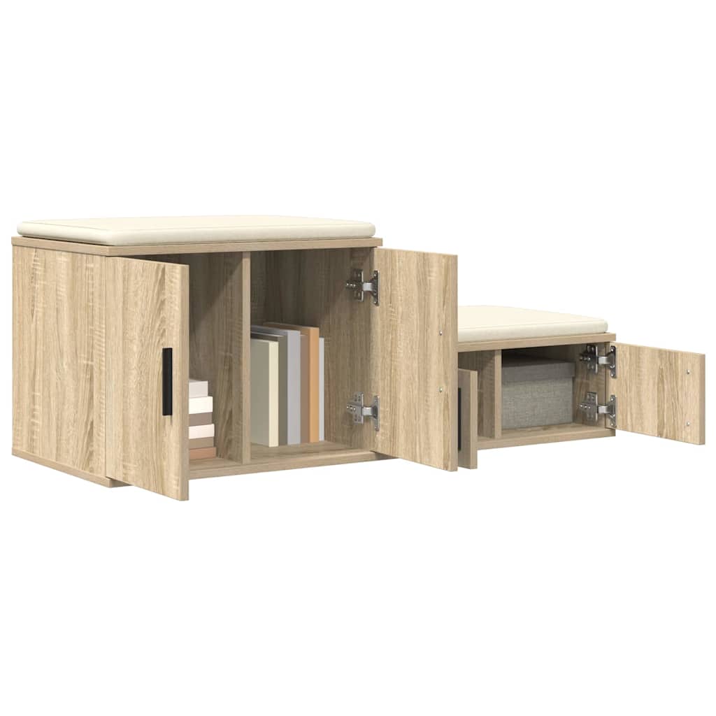 Storage Cabinet 2 Pcs Sonoma Oak 108 X 41 X 40 Cm