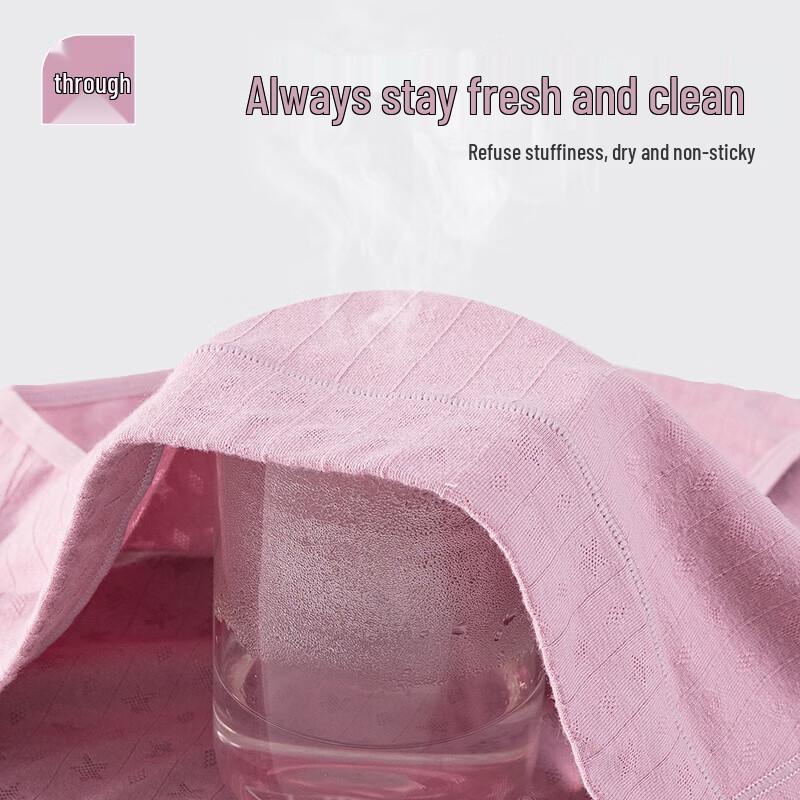 Yuzhaolin Women's High-Waist Seamless Cotton Underwear with Silk Crotch 4-Pack