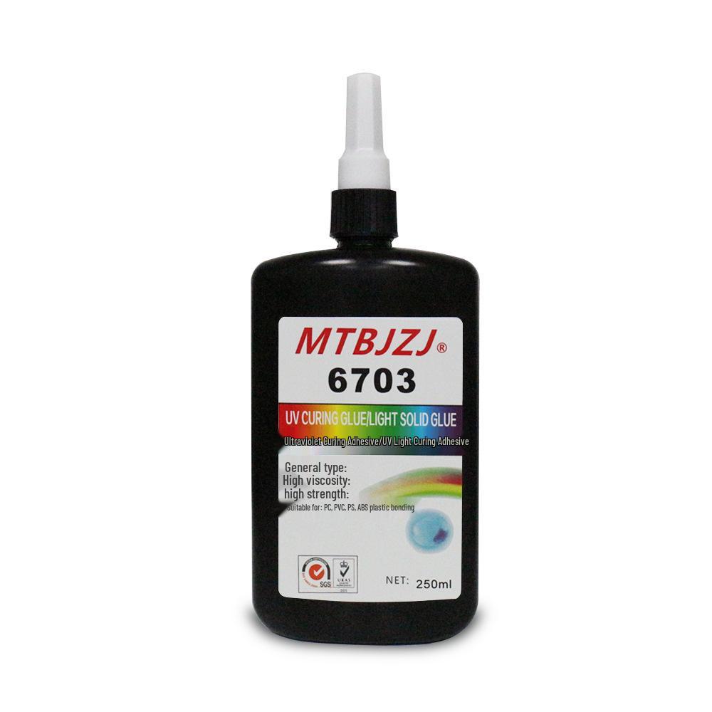 Прозрачный Быстросохнущий УФ-Клей для Поверхности с Высокой Вязкостью 6703 250ml, 1kg