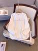 Women's Loose Plush Base Layer Mid-Length Split Long-Sleeve Tee