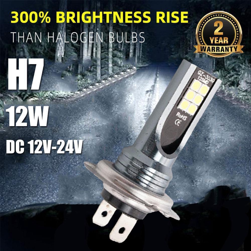 H7 LED Headlight Bulb Beam Kit 12V 100W High Power LED Car Light Headlamp 6000K Auto Headlight Bulbs 12000LM Bulbs 7
