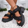 Fashion Women Platform Sandals Lightweight Wedge High Heels Shoes Women Buckle Leather 2025 New Summer Woman Sandals Sandalias De Mujer
