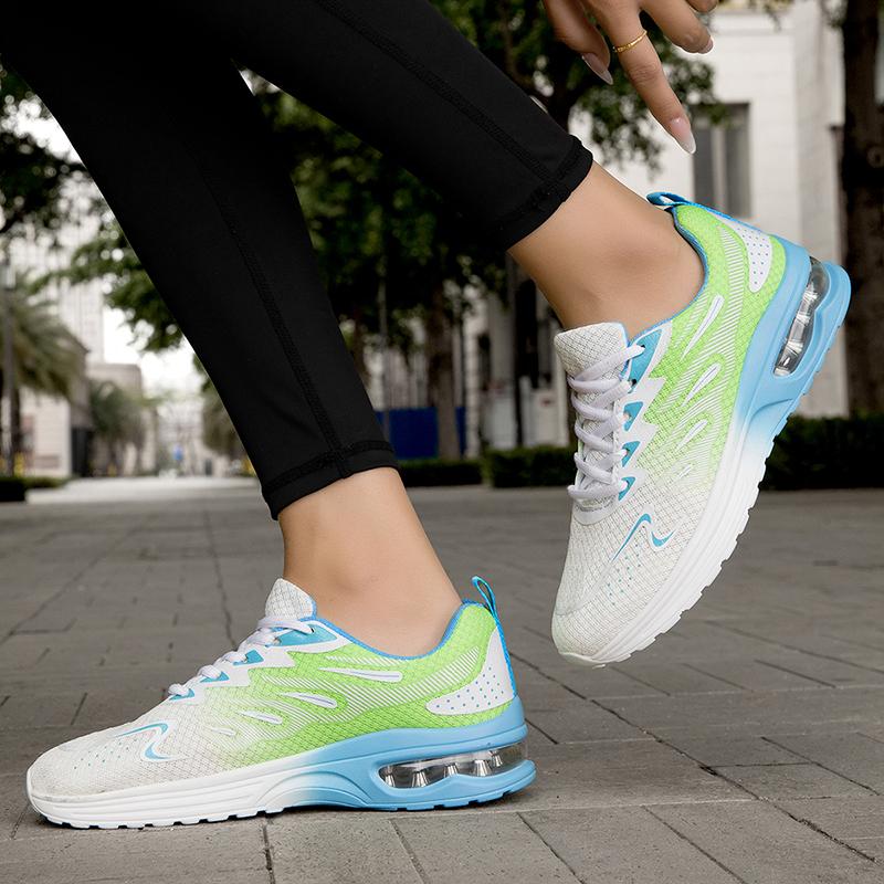 Women Big Size Autumn New Air Cushion Shoes Mesh Breathable Lightweight Comfortable Sneaker Fashion Casual Sports Large Footwear