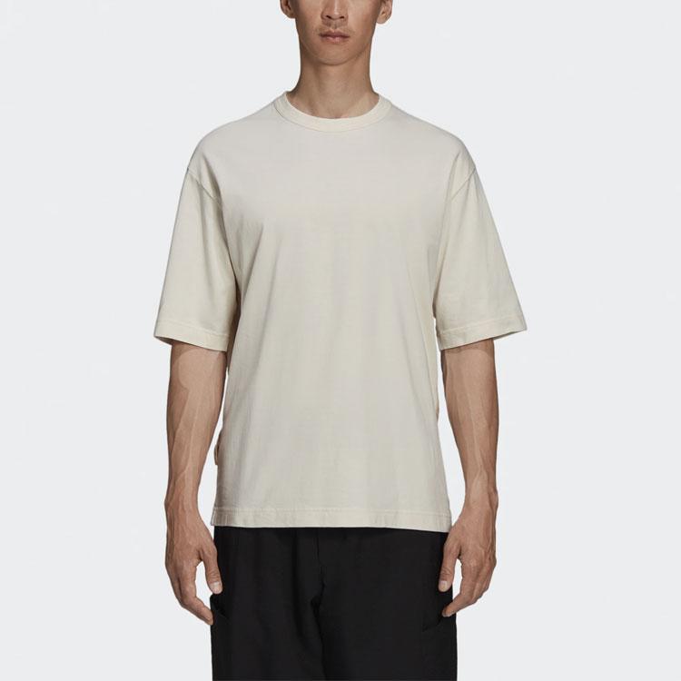 Y-3 SS21 Back Logo Print Round Neck Short Sleeve T-Shirt Men Tops Off-White GV6082