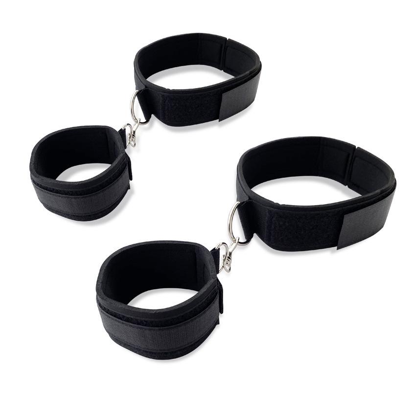 SM Hand & Leg Restraint Straps - Couples' Bondage Set, Easy Strap, SBR Diving Cotton, Adult Sports Toys