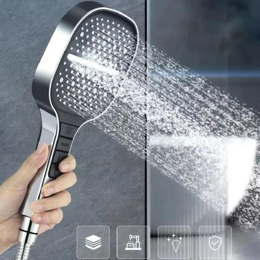 Square Large Panel Shower Head 3 Mode Bathroom Shower Tool Bathroom Shower Head  Replacement Part