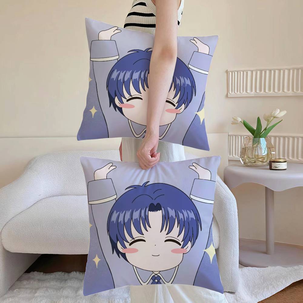 C-Cardcaptor AnimeS-Sakura Pillow Case Sofa and Living Room Decorative Cushion Covers Dust-proof and Mite-proof Invisible Zipper