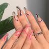 Wellenfarb-Passform-Aufstecknagel-Trag-Nagelkunst-fertiger-Nagel-Nagelkunst-Patch-Nagel-Patch