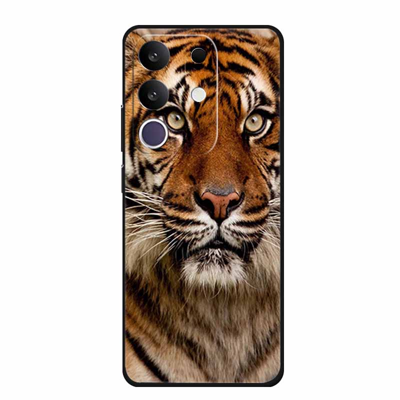 Phone Case For Vivo T4x 5G Y300T 2025 Case 6.72" Black Silicone TPU Soft Back Cover For Vivo Y29 4G Cases Y 29 Coque Funda Para