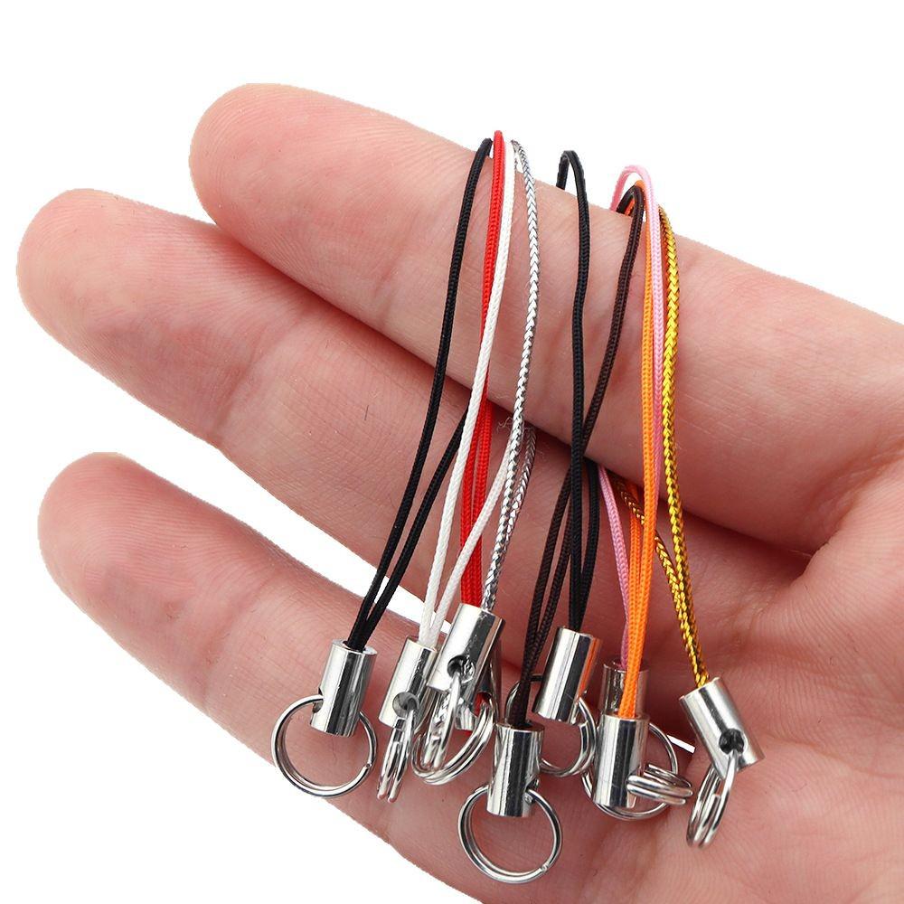 Colorful Braided Double Loop Phone Lanyard Multi-Color Strap and Jewelry Accessory