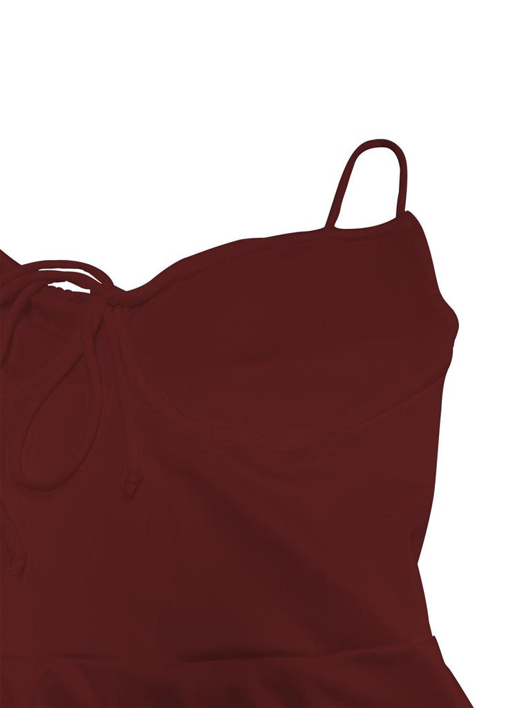 2026 Europäisches & Amerikanisches Ärmelloses Schlankmachendes Spaghettiträger-Kleid für Damen - Sommer Einfarbig Strandstil