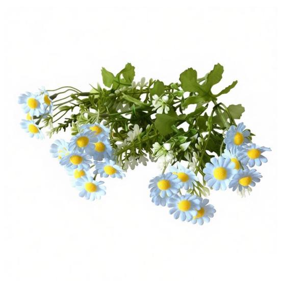 Künstlicher Frühlings-Wildblumenstrauß Realistische Fake-Seidenblume mit Stiel Zuhause Party Faux