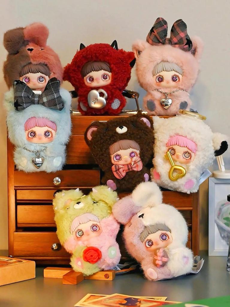 Maymei Eternal Love Series Blind Case (1 Piece), Approx. 11cm Tall, Made of ABS & Polyester, Cute Plush Keychain, Pre-painted Accessory,