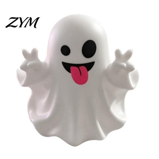 Creative Halloween Gifts Ghost Pen Holder, Cute Mini Figurine Desk Decor, Funny Holiday Party Table Centerpieces Pencil Stand Ornament, Office