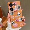 Cherry Bowknots Lips Disco Ball Pattern Case Xiaomi 14T 13T 11T Pro Leather Texture Silicone Cover Funda For Redmi Note 14 13 Pro 4G 5G 12 11