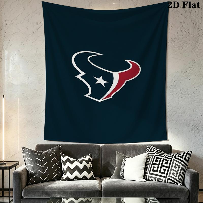 Houston Texans Wall Tapestry Aesthetic Wall Hanging Printed Fabric Blanket Decorative Tapestries for Bedroom Living Room Home Decor