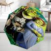 Shrek-Thema Automatischer Regenschirm, Leicht & Tragbar, 8 Speichen, Perfekt für Reisen im Freien, Geburtstage, Weihnachten, Geschenke.