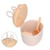 Portable Baby Milk Powder Box Bunny Ears Shaped Food Snack Storage Sealed PP Box With SpoonYellow