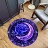 1pc Home Carpet with Stained Glass Design Non Slip Office Decor Gift Living Room Bedroom