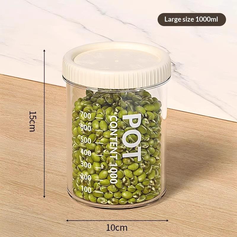Kitchen Grains Sealed Container Transparent Snack Storage Container Anti-Moisture Cereals And Grains Sealed Storage Barrel Box