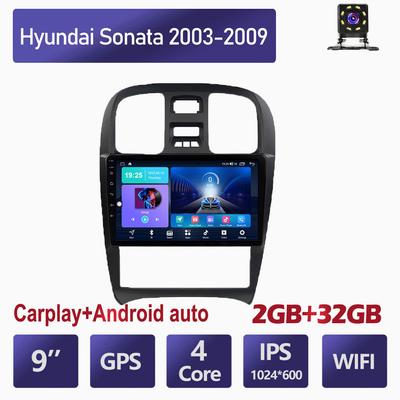 Android WIFI For Hyundai Sonata 2003-2009 With Button Knob Car Radio Multimedia Video Player 2 Din Carplay GPS Autoraido 2+32GB