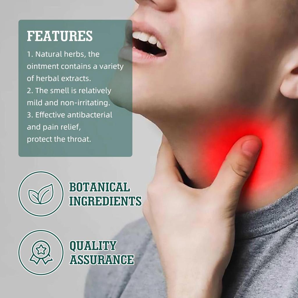 Sore Throat Relief Topical Ointment Herbal Throat Itchy Treatment Cream Cough Soothes Sore Throats Ointment Pharyngitis Care 20g