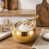 Wide-mouth Kitchen Condiment Pots with Soup Spoon Condiment Container Spice Jar  Dining Table