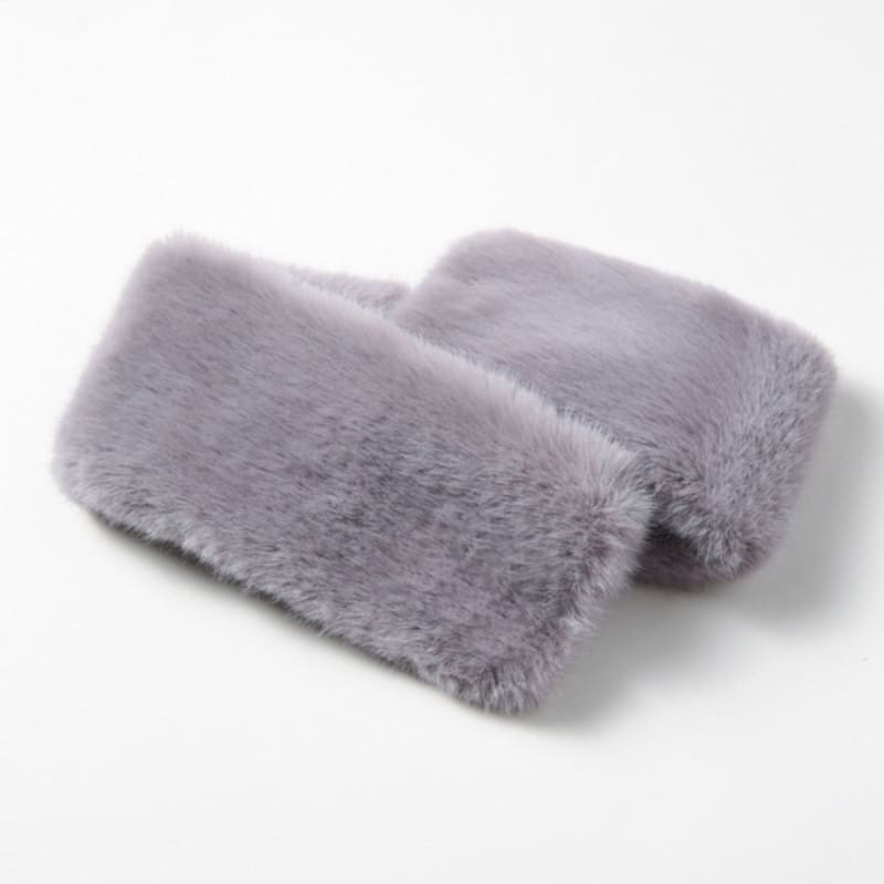 LALA Magnetic Fur Scarf - Grey