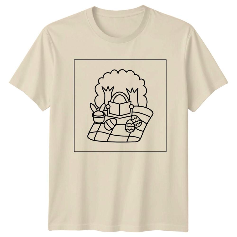 Easter Picnic Graphic Ladies TShirt Holiday Unisex Tee Top