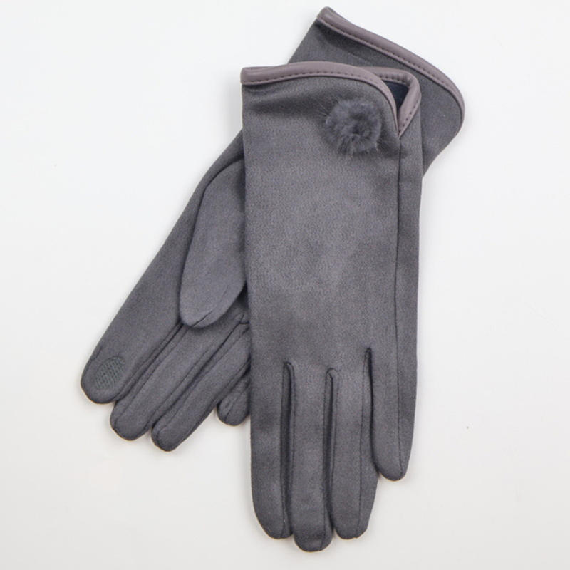 Women Winter Warm Breathable Padded Gloves Plush Cotton Gloves Cold Resistance Thickened Padding Bicycle Touch Screen Gloves