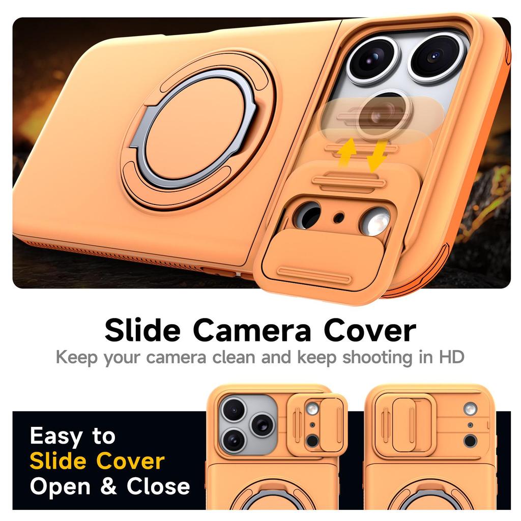 iPhone 17/18 Pro Max Case, Push-Window Card Holder, Anti-Drop Shell