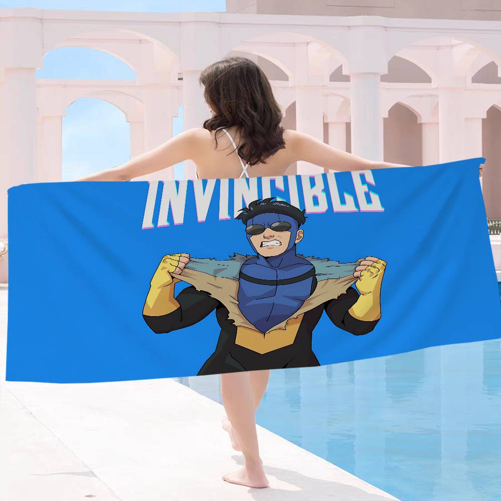 Animation I-Invincible Big Microfiber Beach Towels Quick Dry Towel Sand Beach Towels Pool Towel for Travel Swim Pool Yoga