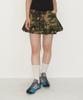 Ronron Pleats Banding Mini Skirt Camouflage