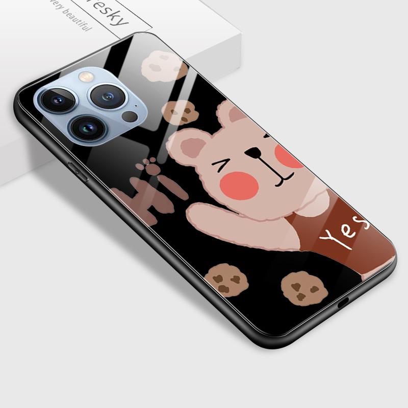 Tempered Glass Phone Case For Redmi 10 12 13 14C A5 Note9 Note10 Note12 Note14 Xiaomi 11Lite 14T 15 PocoC75 PocoX3 Soft Edge Shockproof Smooth Shell