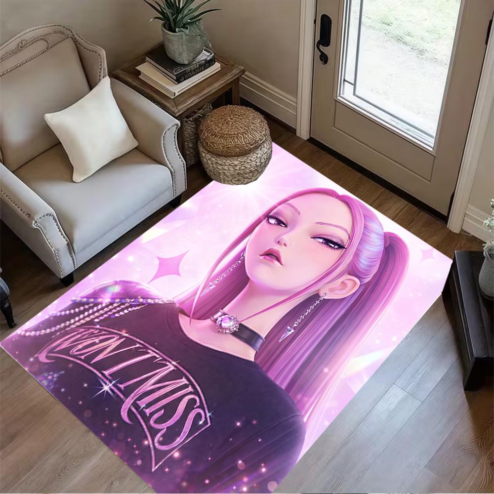 Fantasy Warrior Trio Area Rug Suitable for Living Rooms Bedrooms Game Room Dormitory Anti-slip Rug Anime Office Decor Best for Christmas