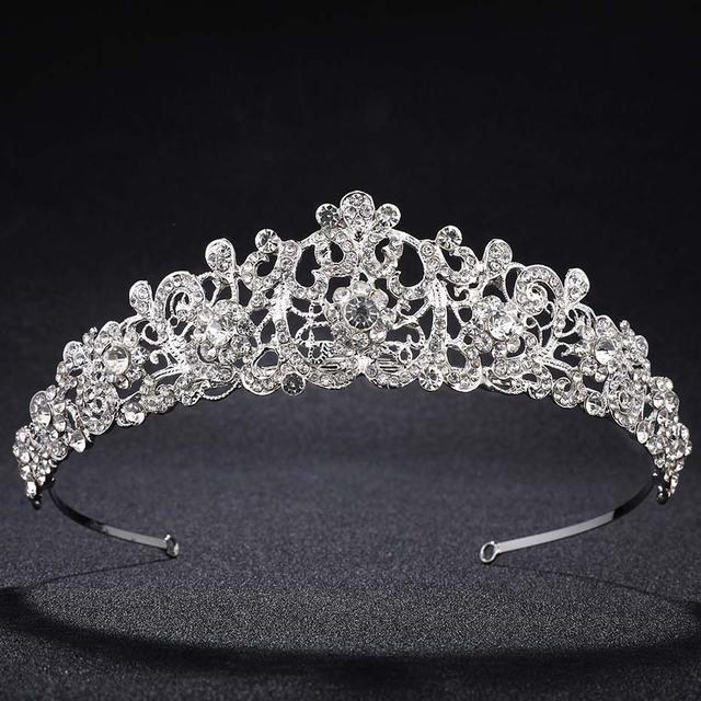 Miallo European Classic Princess Tiaras And Crowns Austrian Crystal Headpieces Wedding Hair Jewelry For Bride Hairstyle