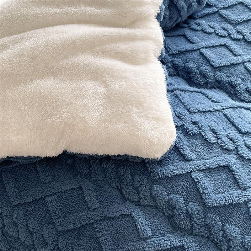 Blanket for Bed Super Thick Warm Comforter For Winter Polyester Sherpa Weighted Blanekts Warm Quilted Comforters Edredones